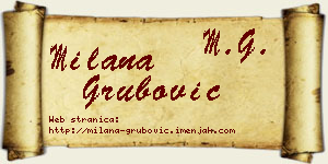Milana Grubović vizit kartica